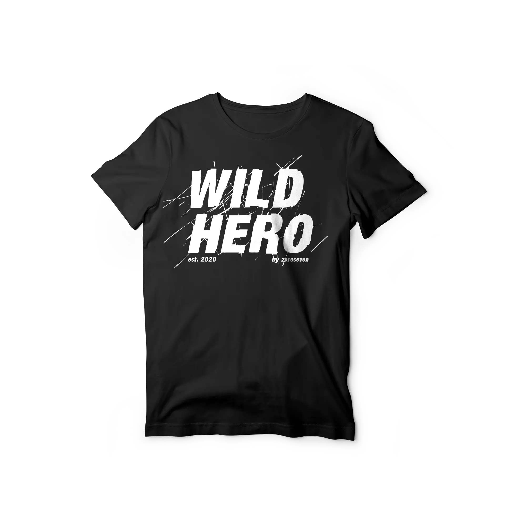 T-Shirt Wildhero | Unisex | Black 01 WILD HERO SHIRT FLAT