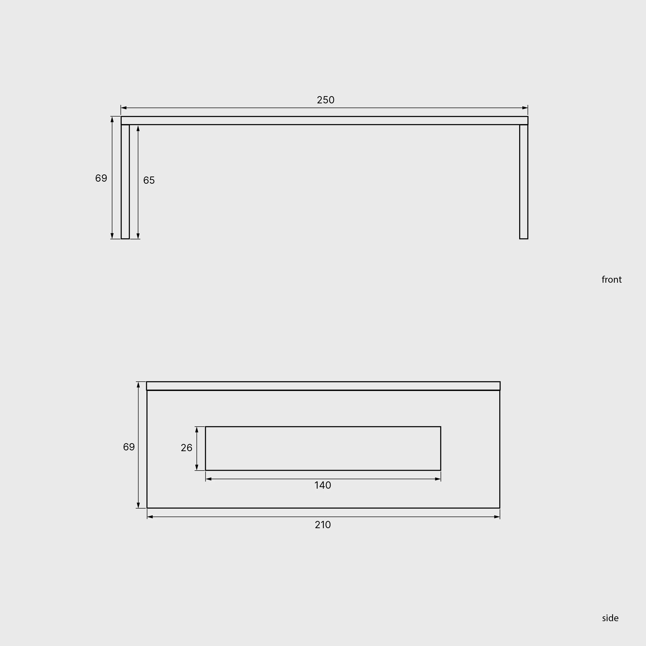 Monitorpodest | Plexiglas | Seethrough